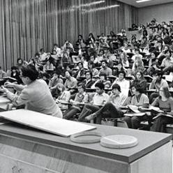 Vintage photo of a UTM lecture hall