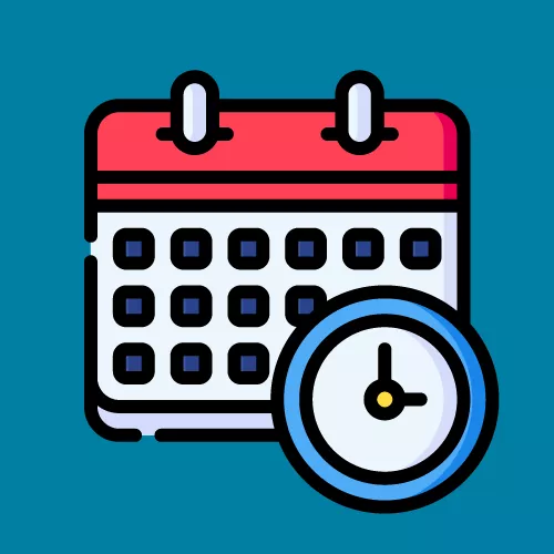 Icon of calendar and clock