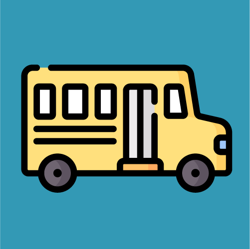 Icon of yellow school bus