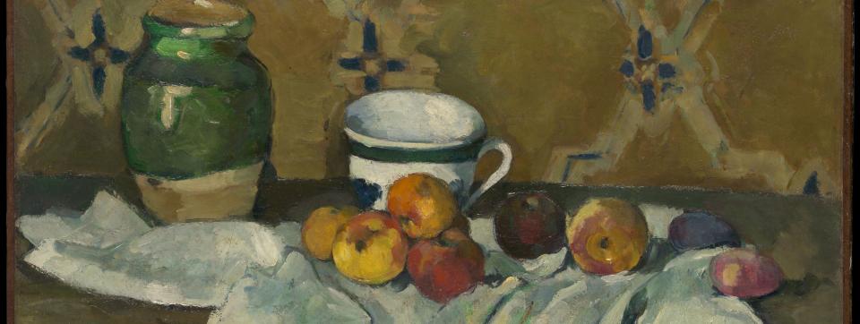 Painting of fruits on a table