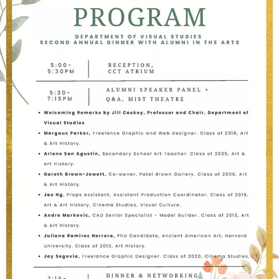 Alumni-Event-Program poster
