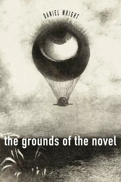 Book cover, hot air balloon with image of large eye looking upward on it