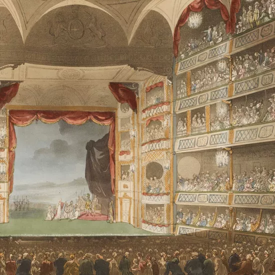 Drury Lane Theatre from Microcosm of London (1808)