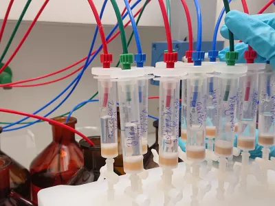 Water test in laboratory