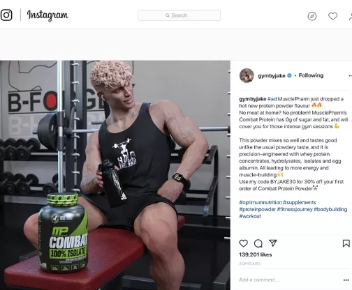 Here’s a post by our influencer @gymbyjake