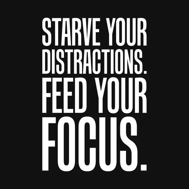 Starve your distractions. Feed your focus.