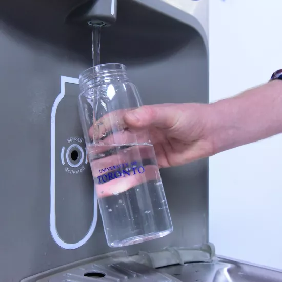 Refilling water bottle