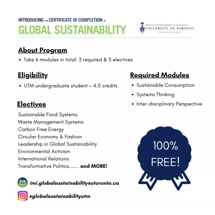 Global Sustainability Certificate Info Graphic 