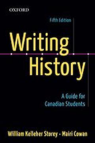 Book cover for Writing History: A Guide for Canadian Students