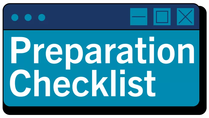 Preparation Checklist