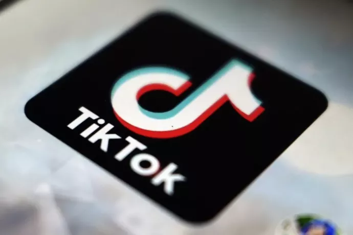 A close up view of the TikTok logo on a phone screen