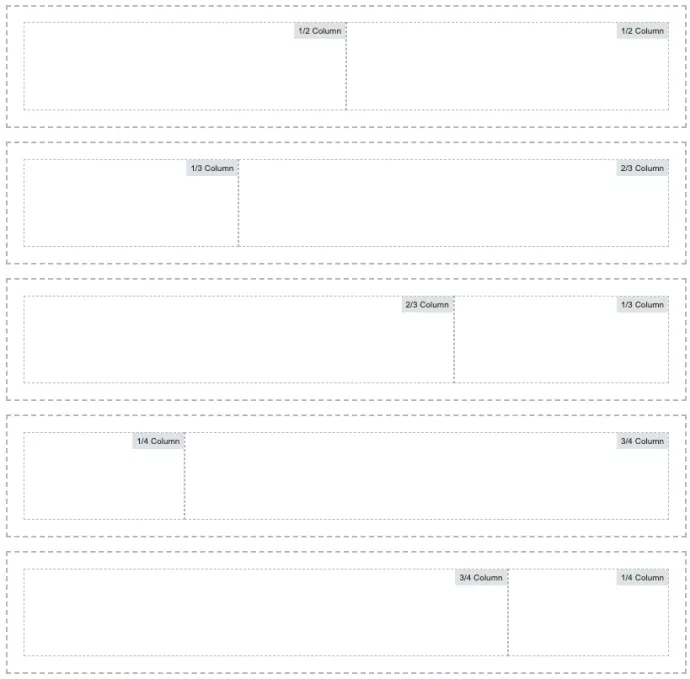 Two column grid examples