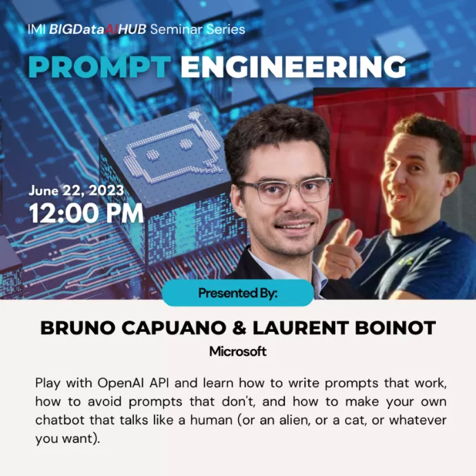 Prompt Engineering graphic with two men