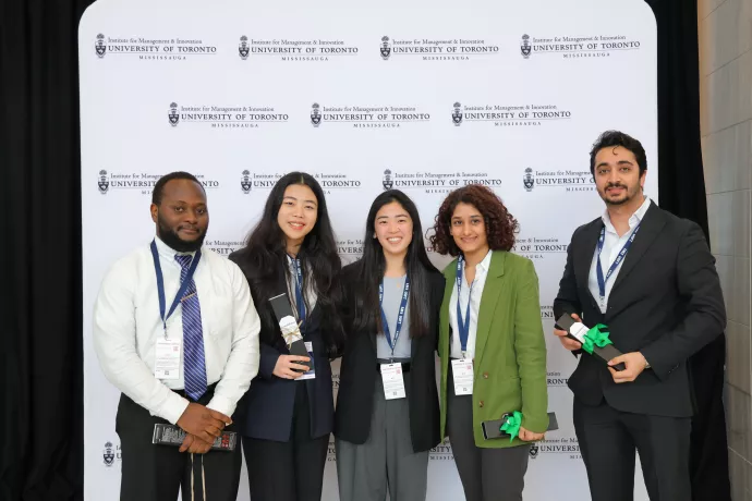 group of students winning an artificial intelligence case competition