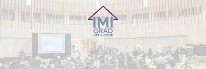 IMI Grad Open House | Students listening to a speaker in the Innovation Complex
