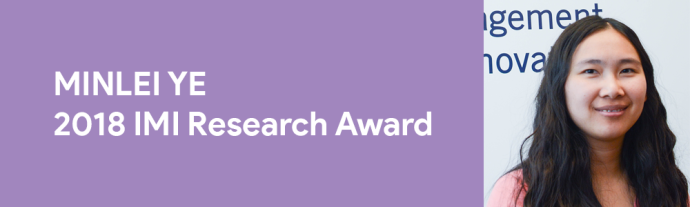 Minlei Ye | 2018 IMI Research Award