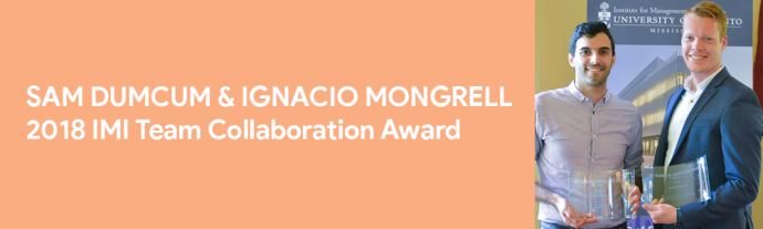 Sam Dumcum & Ignacio Mongrell | 2018 IMI Team Collaboration Award