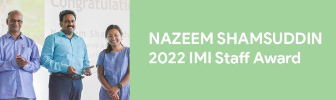 Nazeem Shamsuddin | 2022 IMI Staff Award