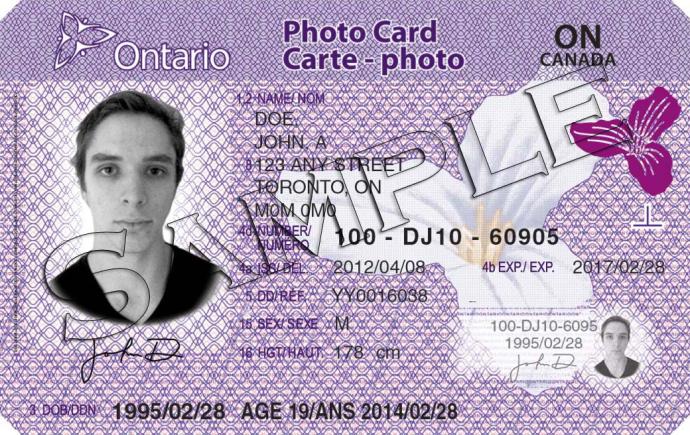 Ontario Photo Card