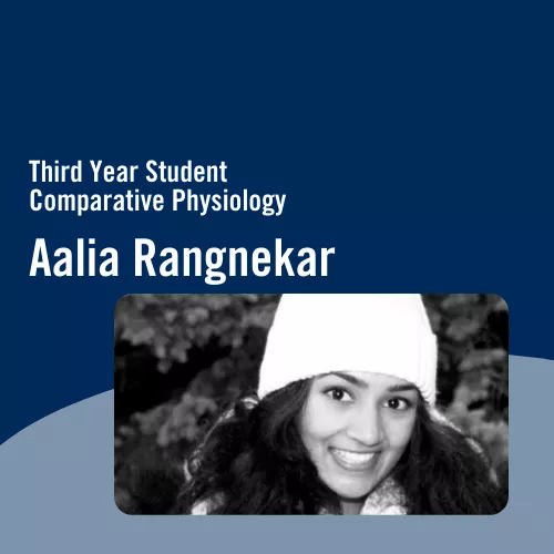 Third Year Student, Comparative Physiology, Aalia Rangnekar