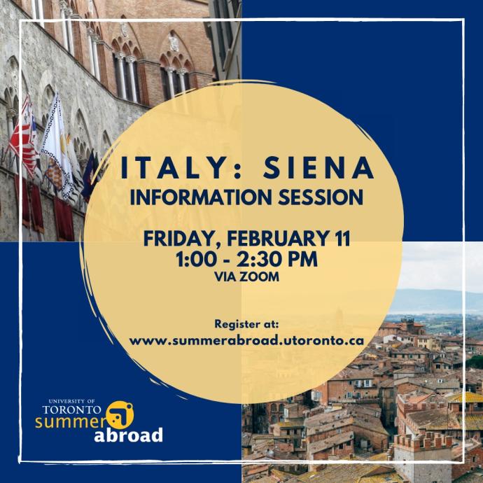 Siena Italy Information Session