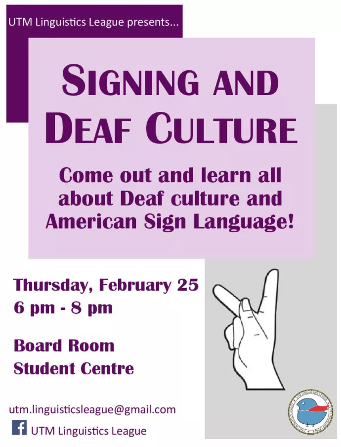 UTM Signing and Deaf Event
