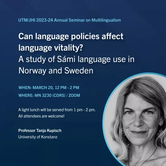 JHI Seminar: Can Language Policies Affect Language Vitality? A study of Sámi language use in Norway and Sweden