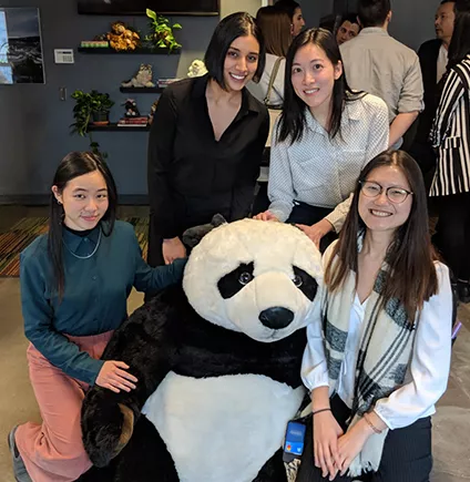 MScSM students with WWF panda
