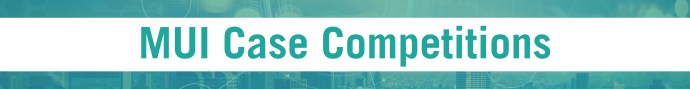 Banner with "MUI Case Competitions" in teal