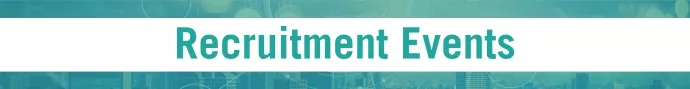 Banner with "Recruitment Events" in teal