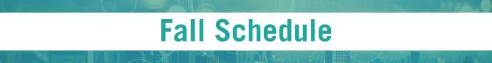 Banner with "Fall Schedule" in teal