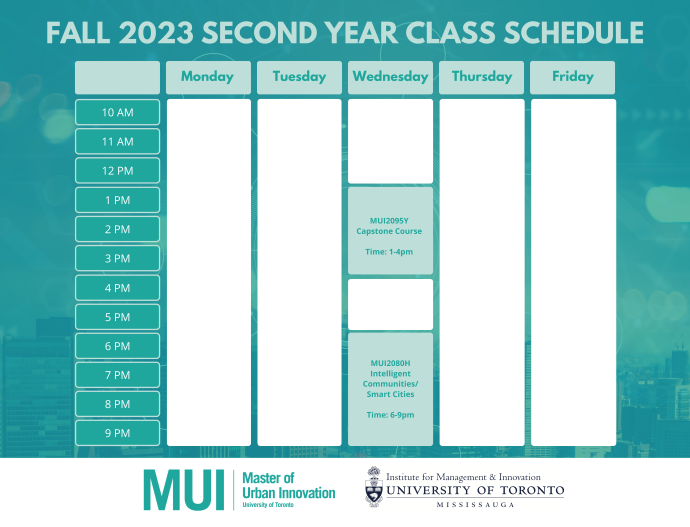 MUI Second Year Schedule