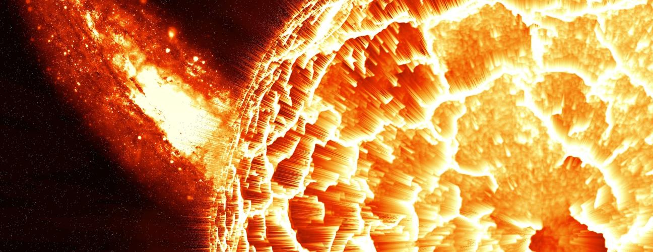 Artistic recreation of a solar flare. Image from Pixabay.