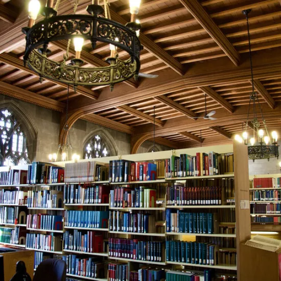Interior of Victoria College Library