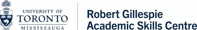 University of Toronto Mississauga logo and Robert Gillespie Academic Skills Centre logo