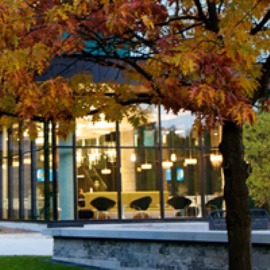 Instructional centre with autumn colours outside