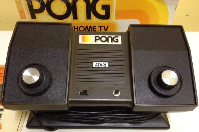 closeup of Atari console