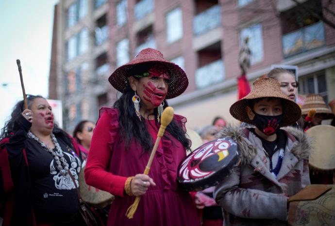 Women protest in Vancouver