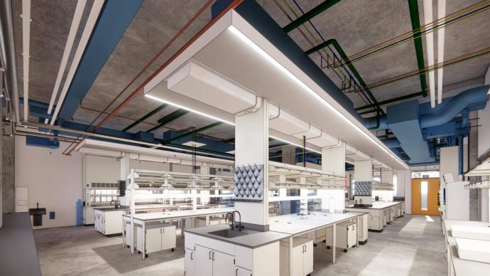 Rendering of SpinUp lab space