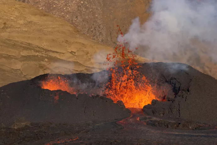 volcano spewing lava