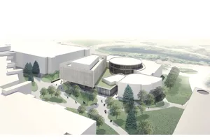 Rendering of Innovation Complex, aerial view