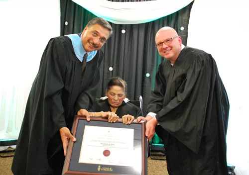 Kathy Singh receives degree