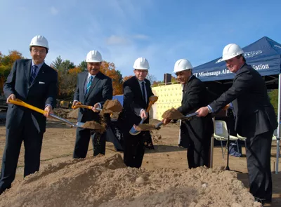 Image of groundbreaking at North Building on Oct. 16, 2012