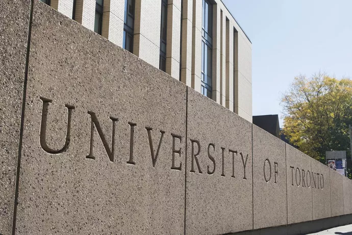 Concrete sign that reads University of Toronto