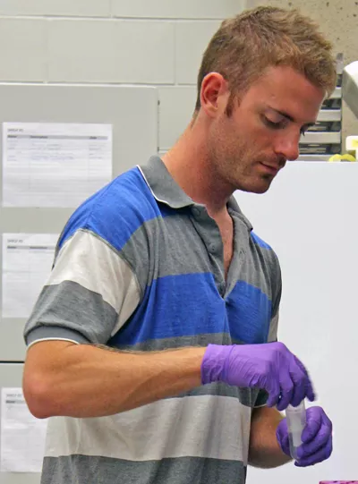 Connor Fitzpatrick in lab