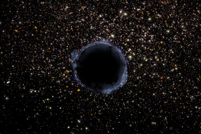 Black hole surrounded by stars