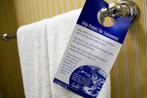 hotel towel reuse card