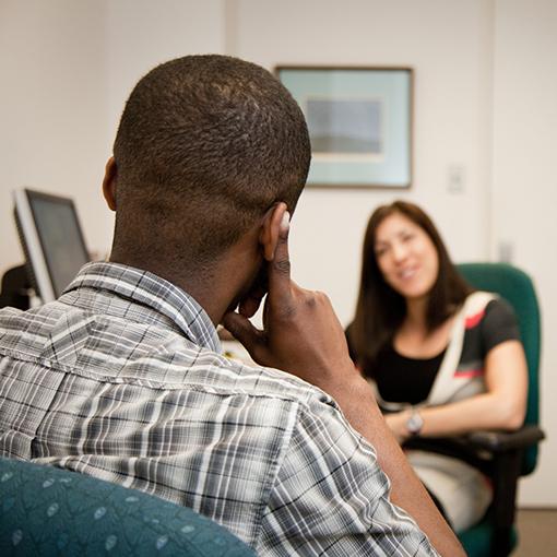Student receiving counselling