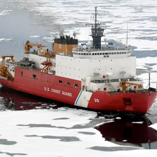 Image of ice breaking ship