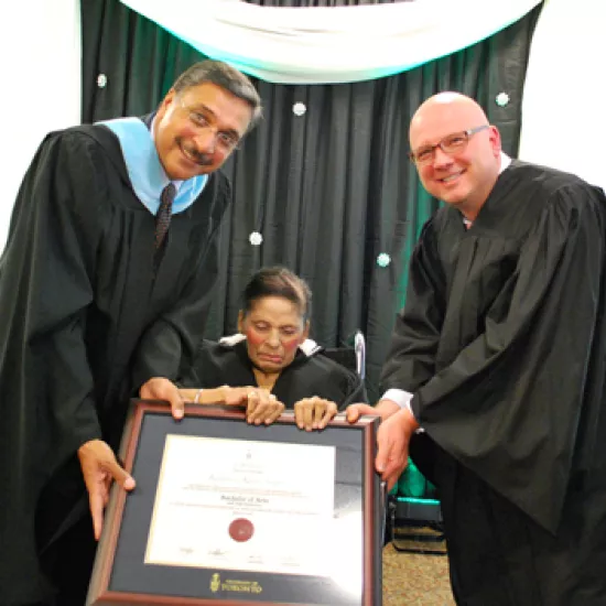 Kathy Singh receives degree